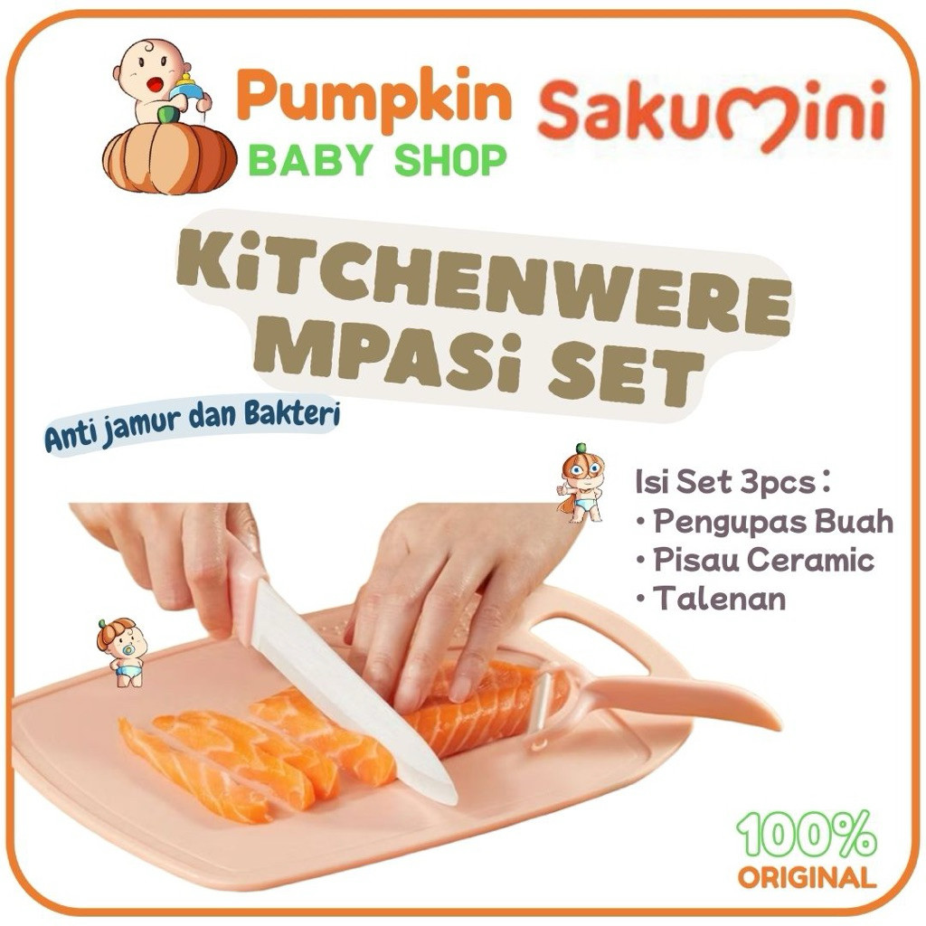 Sakumini Pisau Peeler Alat Masak Kitchenware Mpasi Bayi Set - Alat Mpasi