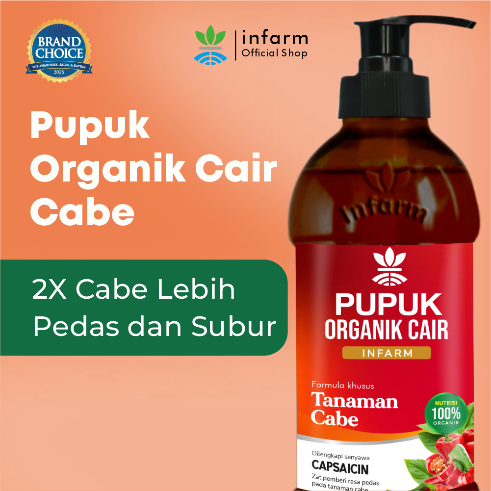 INFARM - Pupuk Organik Cair Cabe 500 ml POC Kompos Tanaman Cabai Penyubur Buah Cabe Lebat Banyak