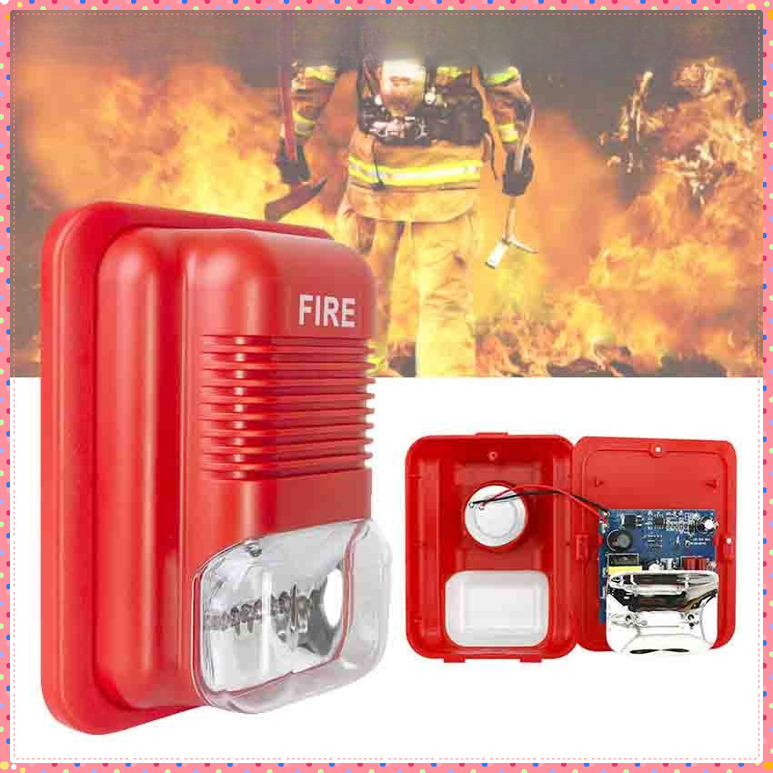Sirine Fire Alarm Siren Horn Strobe Sound & Light Fire Alarm Warning Strobe Horn Alert