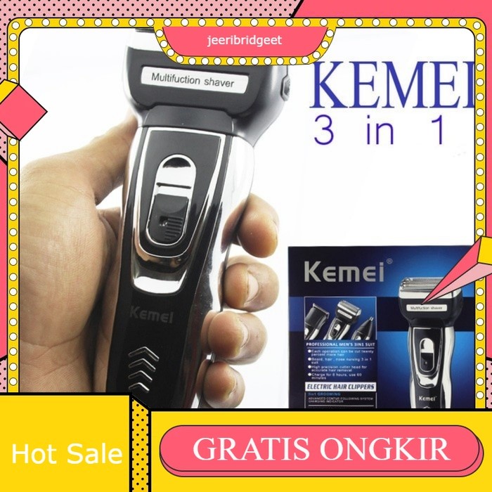 Kemei KM-6558 Hair Clipper Shaver Trimmer 3in1 Cukur Rambut Kemei 6558