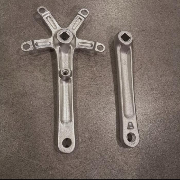 Crank arm folding bike BCD 130 kreuz BromptonN 3 sixty silver black - silver