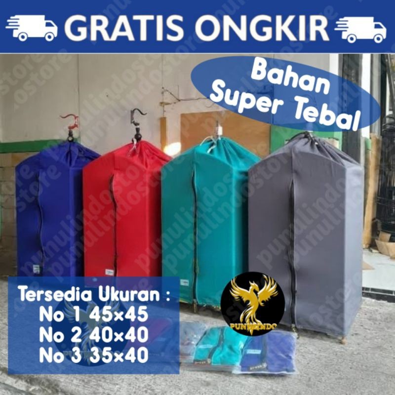 Krodong Kerodong Sangkar Kotak Tebal No.1 2 3 Bahan Kaos PE