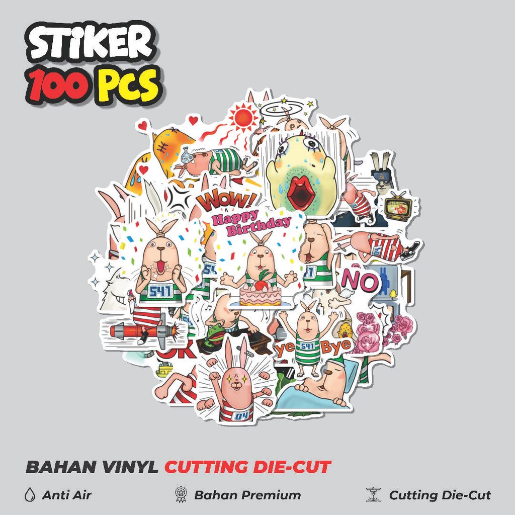 Terbaru! 50 pcs Stiker Usavich Dekorasi Lucu Kreatif untuk Notebook, Skateboard, HP