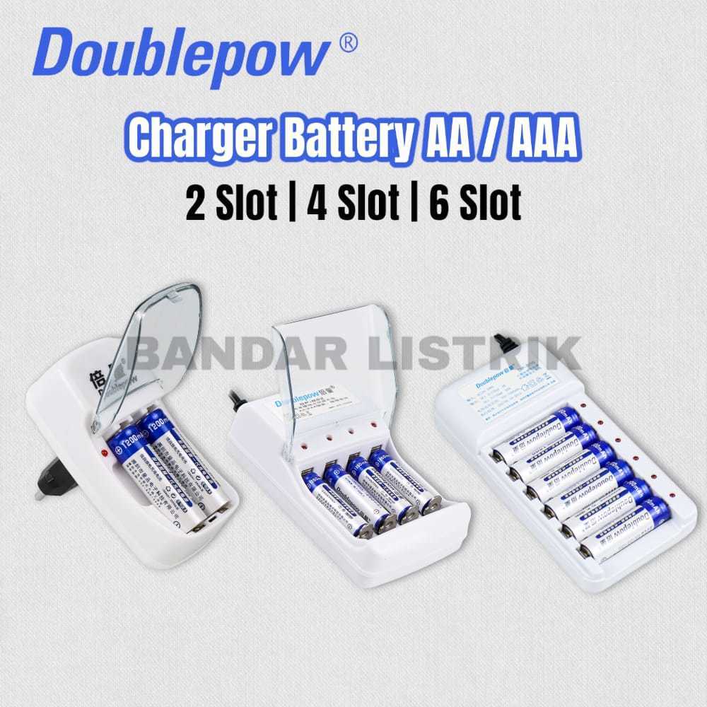 DOUBLEPOW Charger Baterai DP-B01 / DP-B02 / DP-B06 2 / 4 / 6 / 8 Slot for AA/AAA Plus Baterai 1200mA