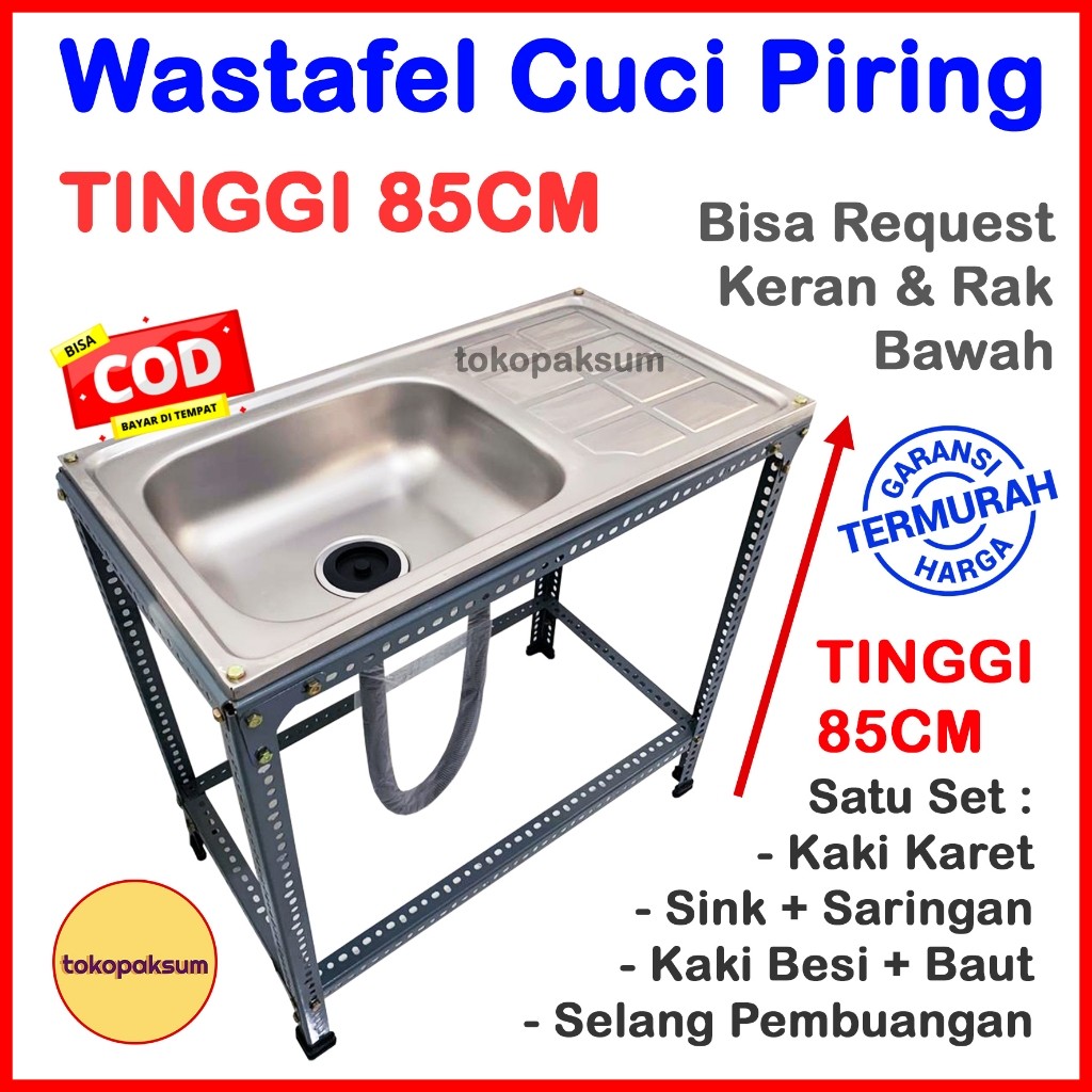Wastafel Cuci Piring Portable Bak Cuci Piring Stainless Portable Kitchen Sink