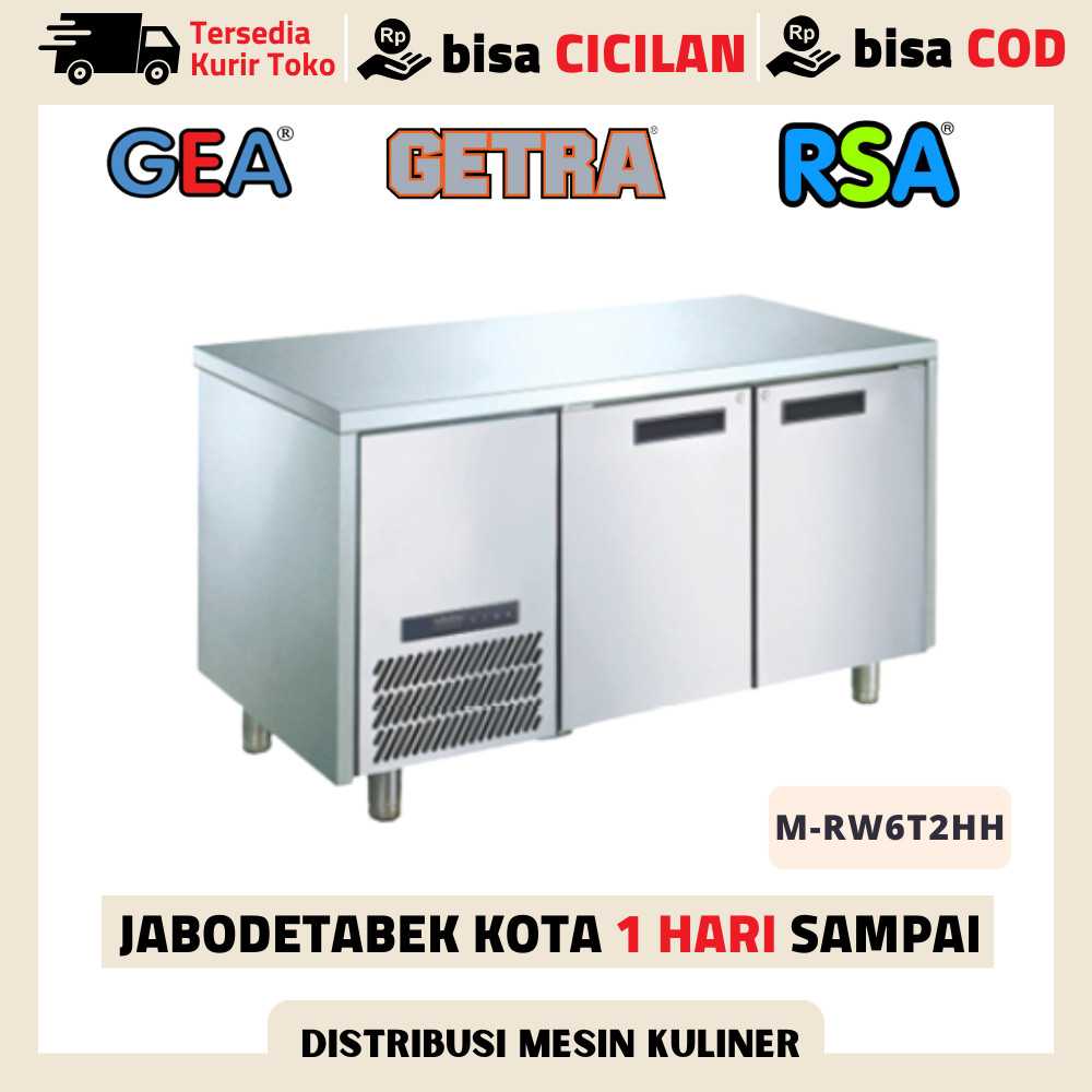 UNDERCOUNTER CHILLER GEA M-RW6T2HH KULKAS RAK PENDINGIN RESTORAN STAINLESS ORIGINAL