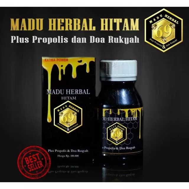 Madu Propolis Herbal 69 MaduKesehatan Lambung | Propolis, Kualitas Asli untuk Kesehatan  Hitam/Manis