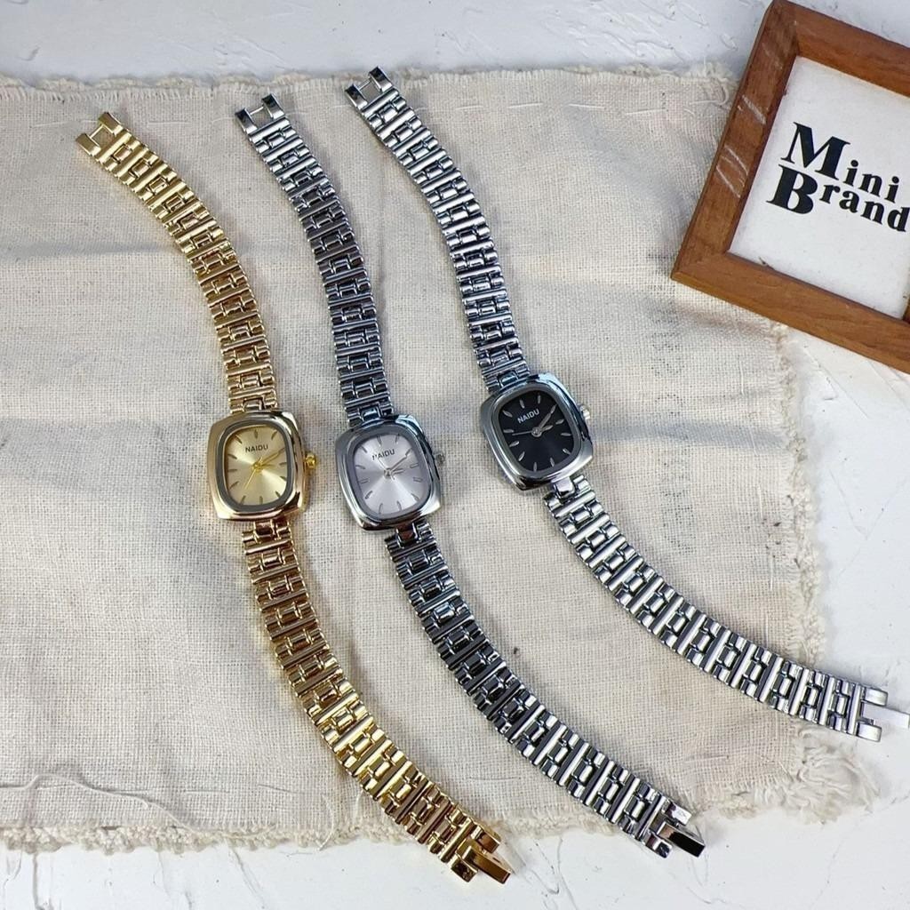 Jam Tangan Wanita Mewah Retro Jam Rantai Emas Minimalis