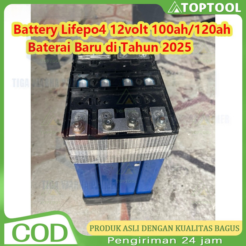 Battery Lifepo4 12v/24v 100Ah /120ah Plus BMS Baterai LifePo 12V 100Ah