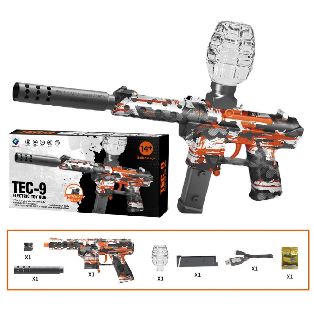 Mainan Anak BTC-3039 TEC-9 ELECTRIC TOY GN Mainan Tembakan Otomatis Bubble Seru Anak