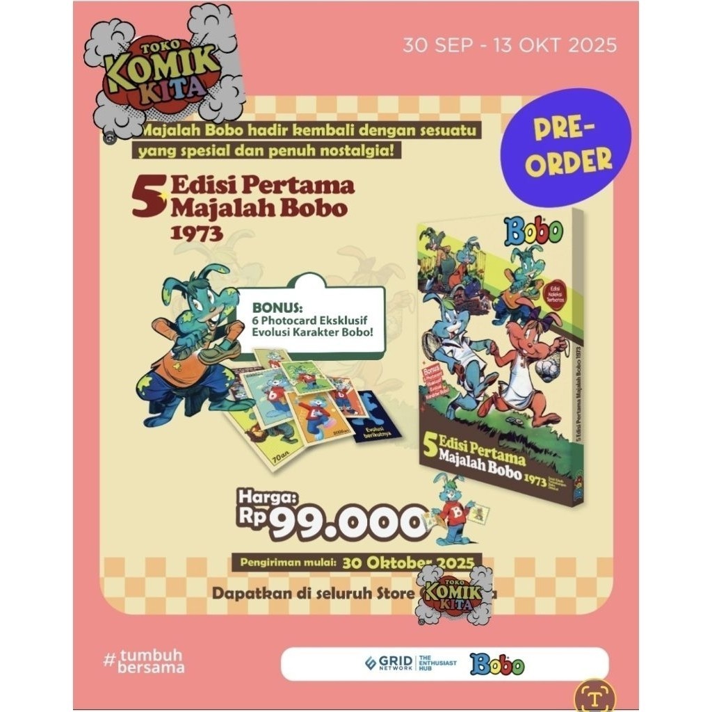 TKK88 MAJALAH BOBO 5 EDISI PERTAMA MAJALAH BOBO 1973