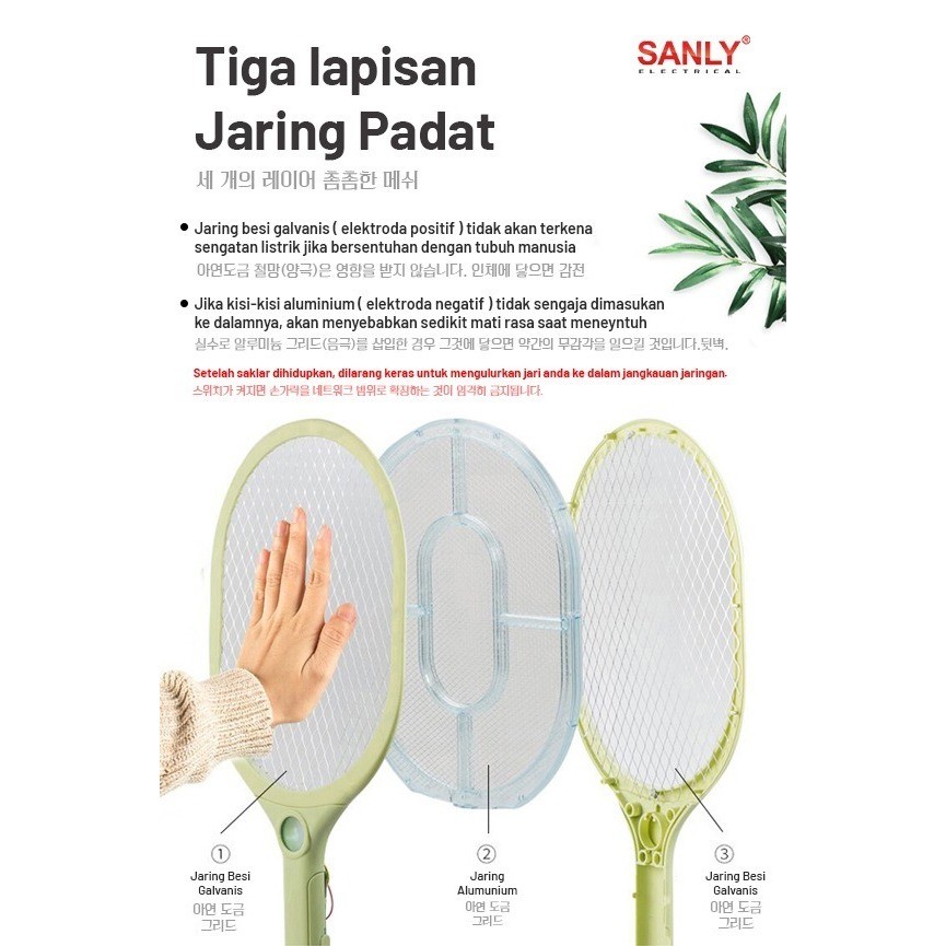 RAKET NYAMUK ELEKTRIK SANLY / Rakek led pembasmi nyamuk