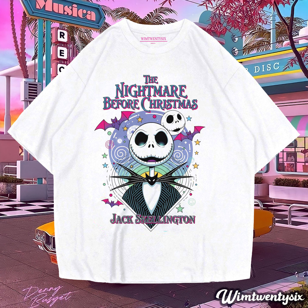 Wimtwentysix “tim burtons the night before christmas remember” Kaos oversize | kaos vintage | t-shir