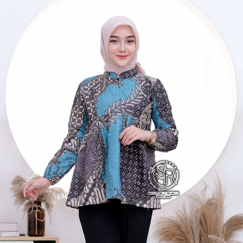 ASF6 Atasan batik perempuan murah ready size M L XL XXL