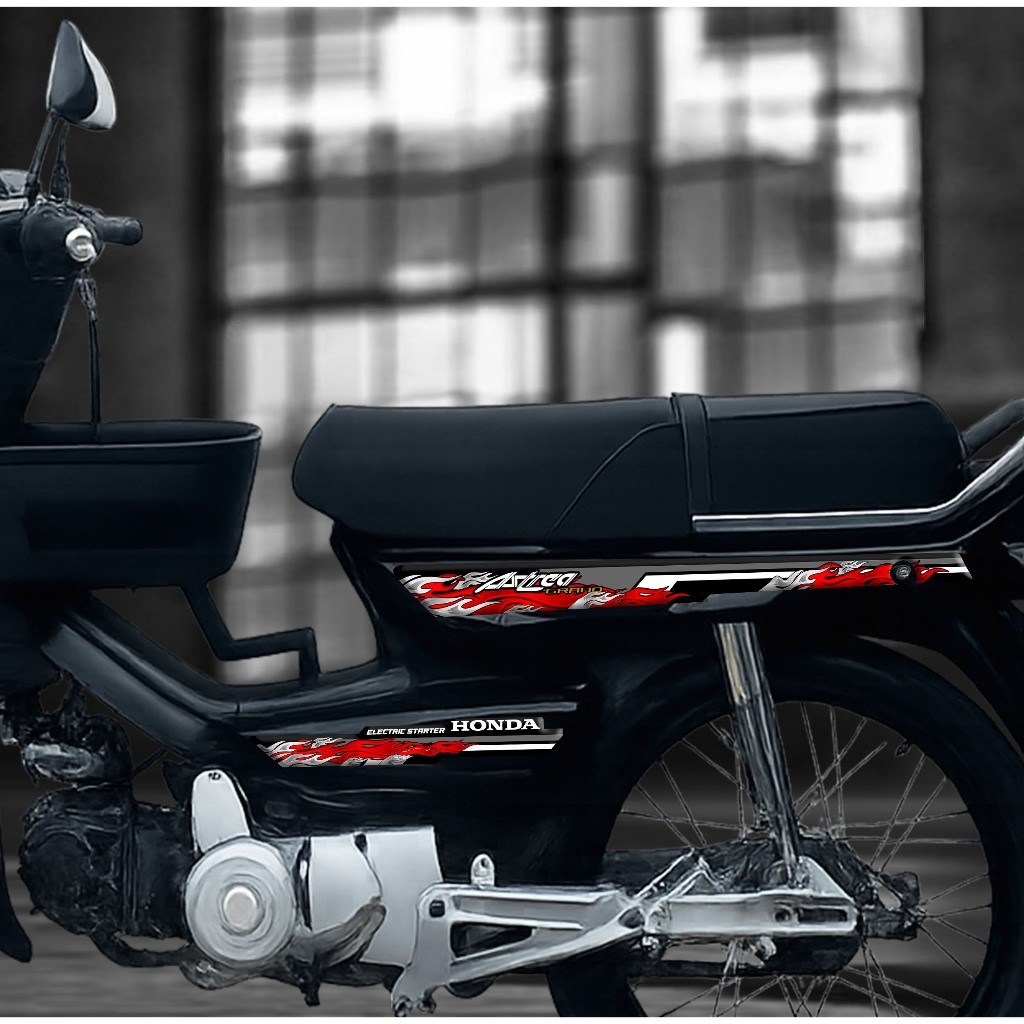 Striping Stiker Astrea Grand Transparan terbaru Variasi aksesoris Honda astrea grand Prima bulus sab