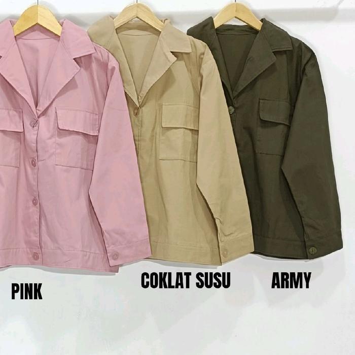 ELSEN ATASAN OUTHER  BAHAN BABY CANVAS PREMIUM OUTER - HIJAU DAUN