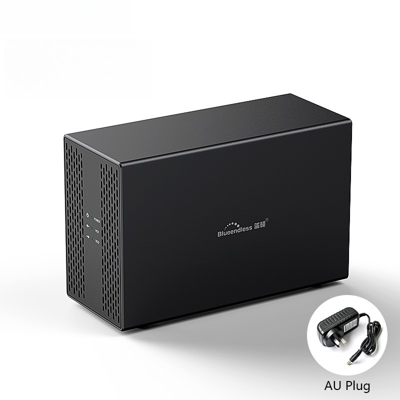Blueendless Dual Bay Shell Heat ssipation 35 USB 30 External Type C Dual Hard Drive Enclosure SATA A