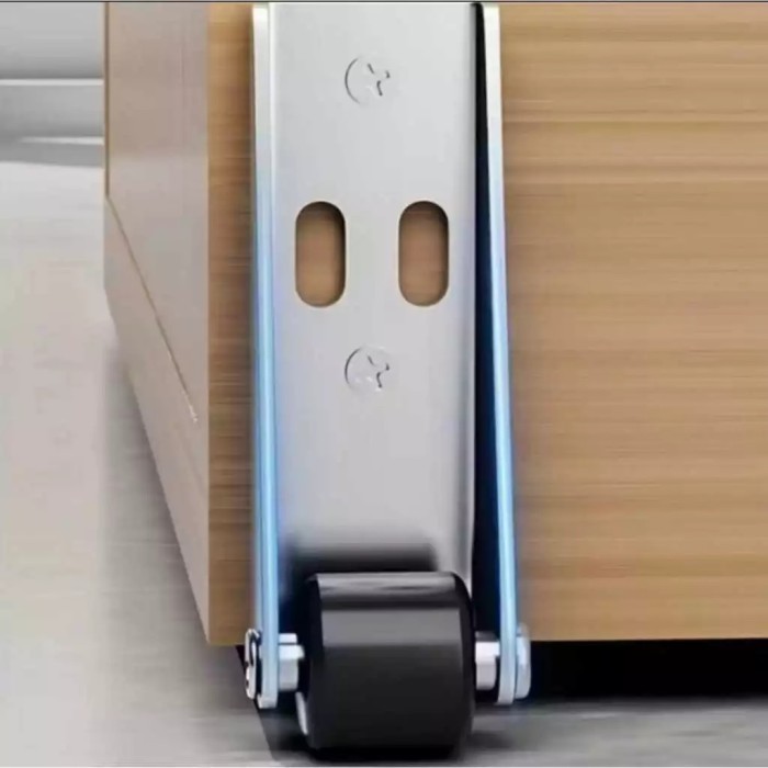 PENAHAN PINTU ANJLOK – Roller Roda Penyanggah Pintu Engsel Melorot – Set Sekrup Lengkap - Jd