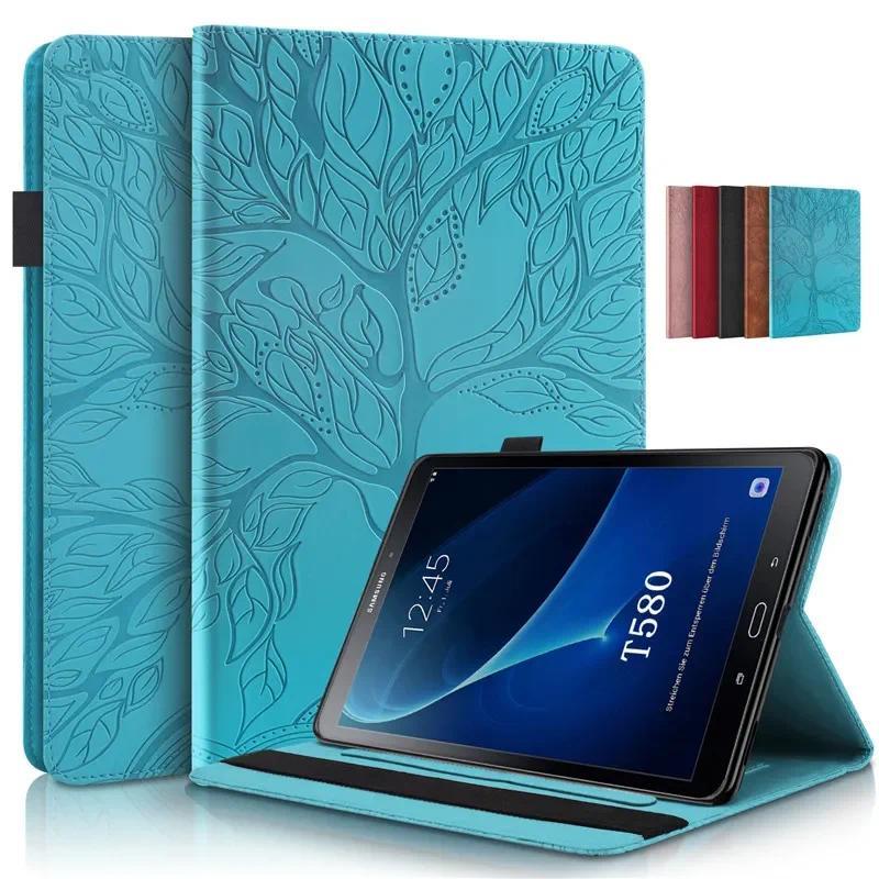 For Funda Tablet Samsung Galaxy Tab A 6 A6 10 1 2016 Case 3D Tree Embossed Leather Case for Samsung 