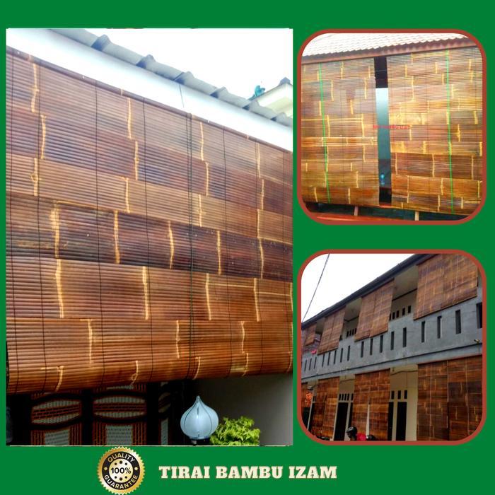 Livique Home Tirai Bambu Hitam L 2,5m x P 2m tirai kerai bambu wulung krei kerei krey bambu gulung o