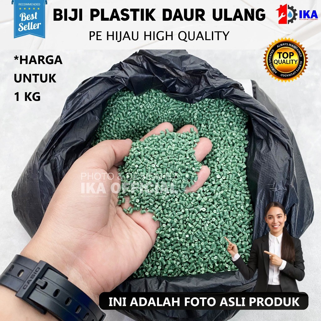 Biji Plastik PE HIJAU Tahan Kimia Berkualitas Tinggi / Biji Plastik PE HIJAU / Biji Plastik / Pelet 