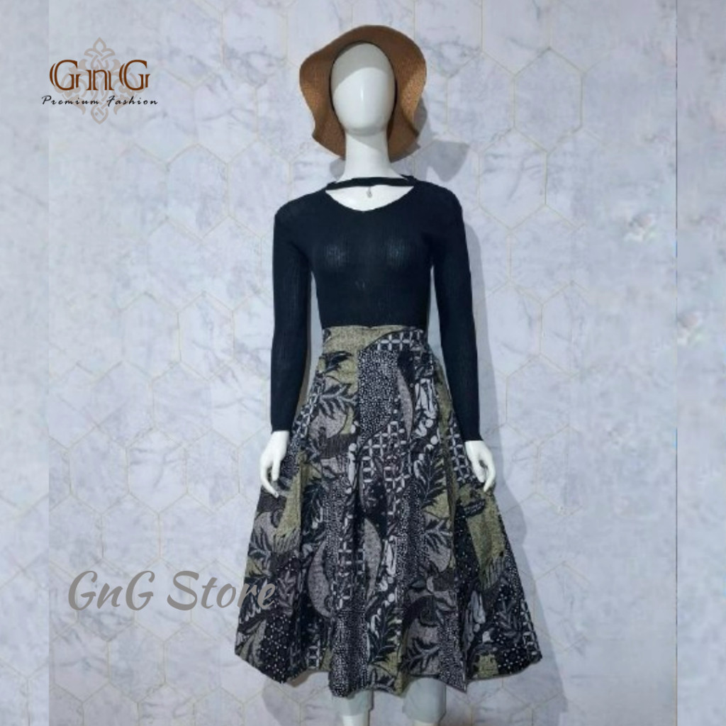 Rok Batik Wanita 291 CBD / Rok Panjang Batik / Batik Modern/ Nuansa Batik / Kulot Batik/ Batik Etnik