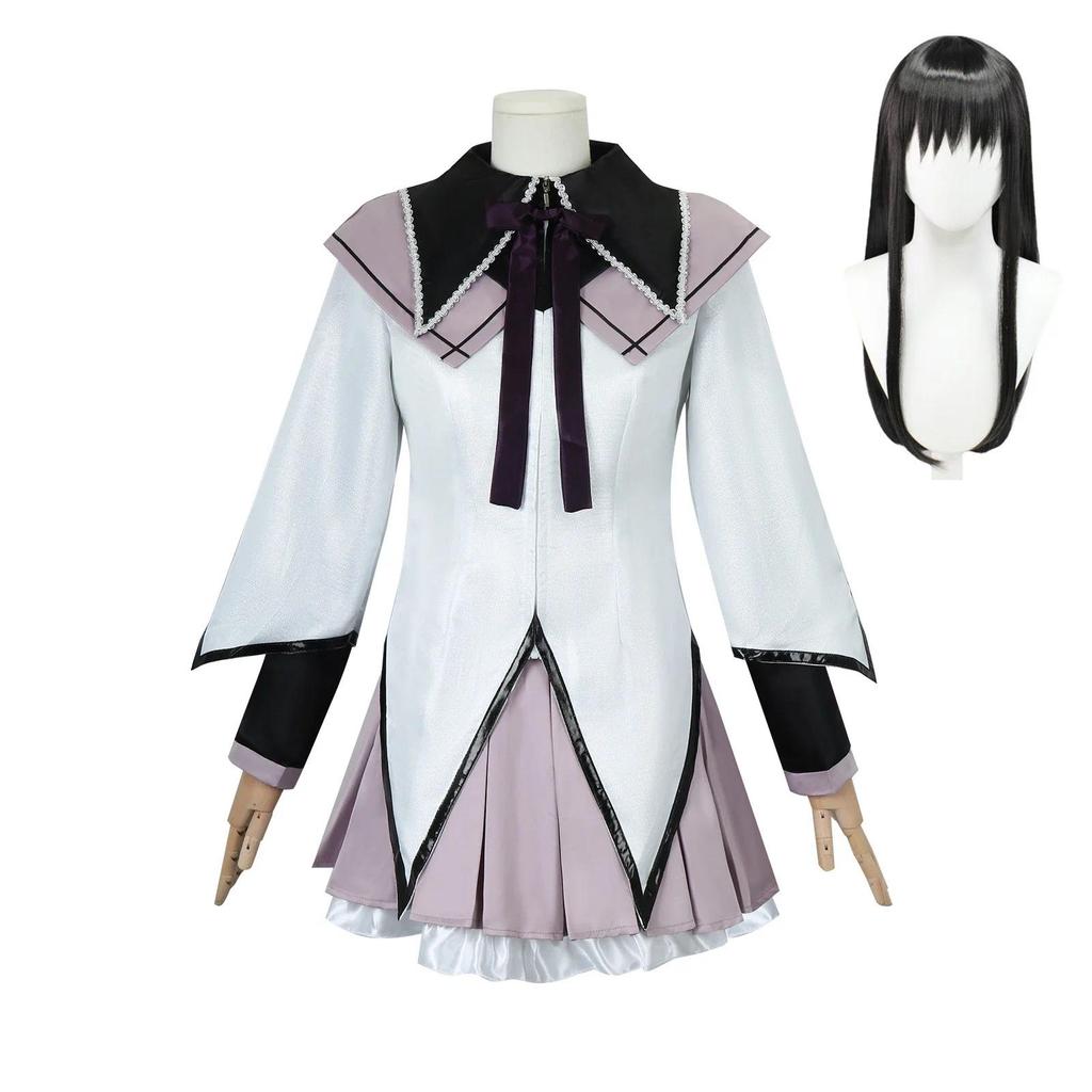 Puella Magi Madoka Magica Akemi Homura Cosplay Costumes Carnival Uniform Anime Halloween CostumesDre