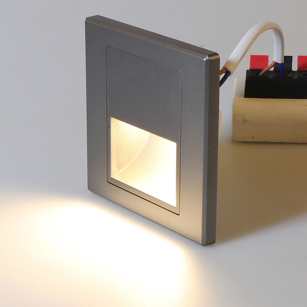 3W Recessed LED wall lamp intelligent induction stair lamp  step lamp stair lighting corridor interi