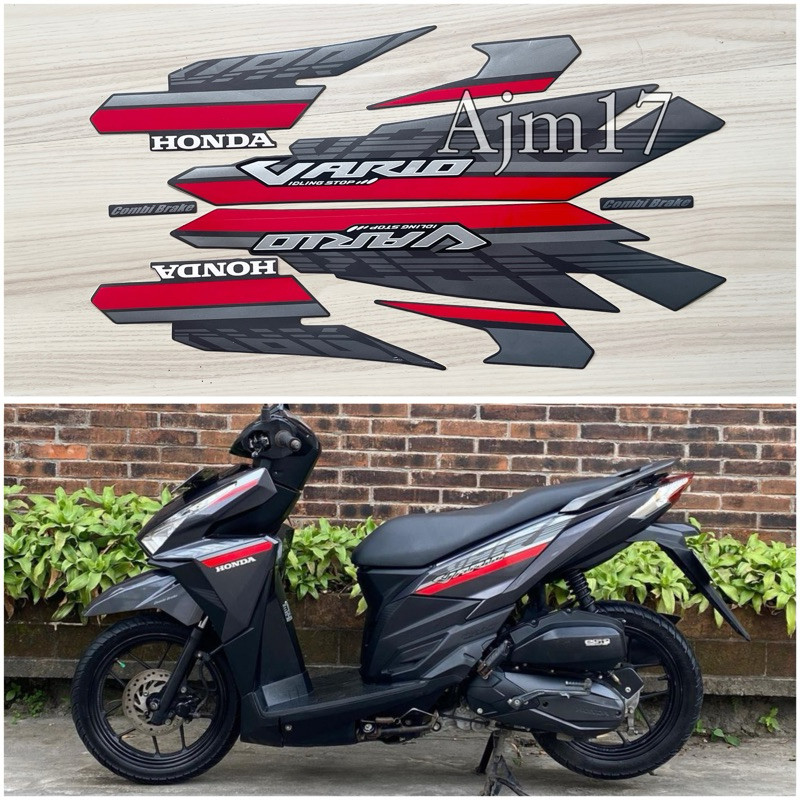 STRIPING STIKER LIST MOTOR HONDA VARIO TECHNO 125 LED  TAHUN 2017 STICKER KERETA VARIO BERKUALITAS