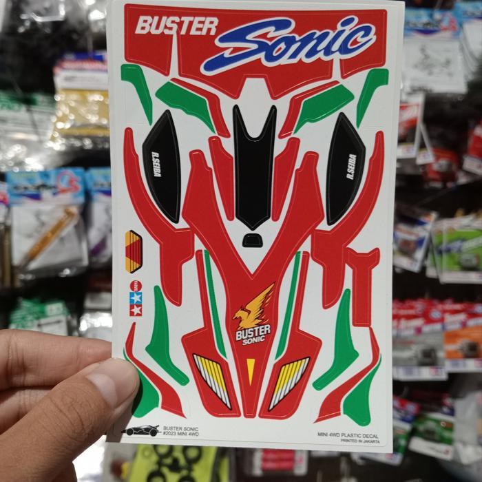DECAL MINI 4WD BUSTER SONIC PREMIUM / STICKER TAMIYA BUSTER SONIC PREMIUM by Mixmaxtoys