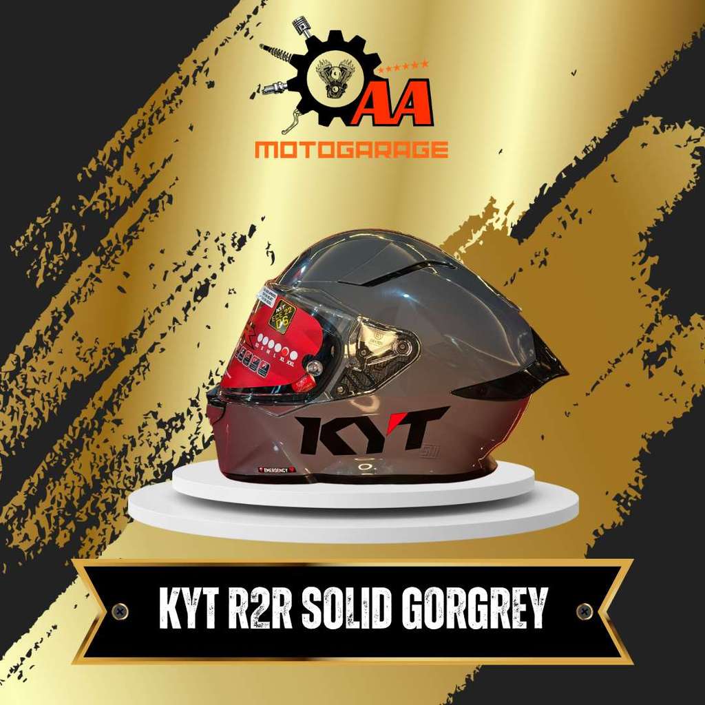 HELML FULL FACE KYT R2R SOLID GORGREY