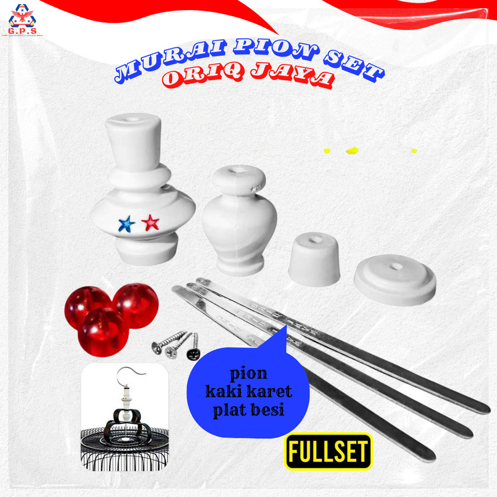 Pion Sangkar Murai Fullset Pion Kaki Karet Jepitan Besi Oriq Jaya