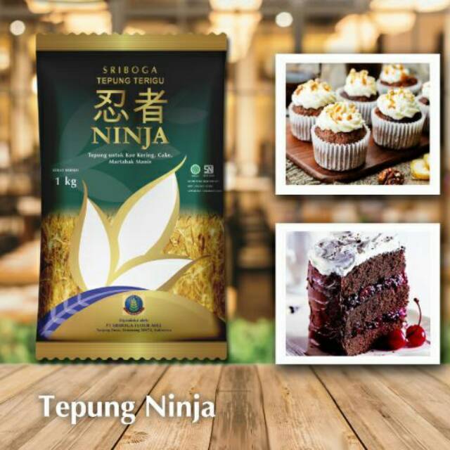 Sriboga Tepung Terigu Ninja | Tepung Terigu Protein Rendah - 1 kg