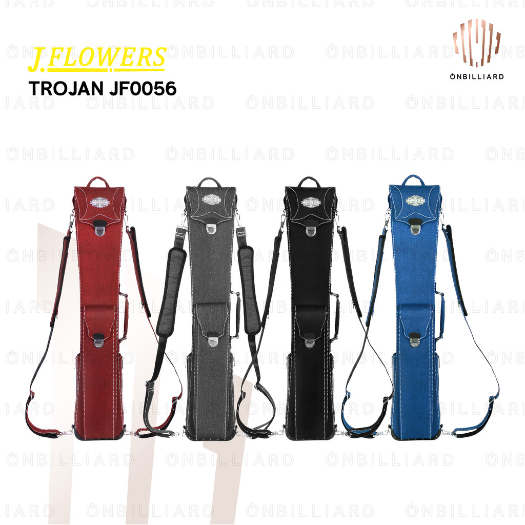 JFLOWERS TROJAN JF0056 Tas Stick Billiard 3x4 3B4S Cue Soft Case JFS JF Trojan
