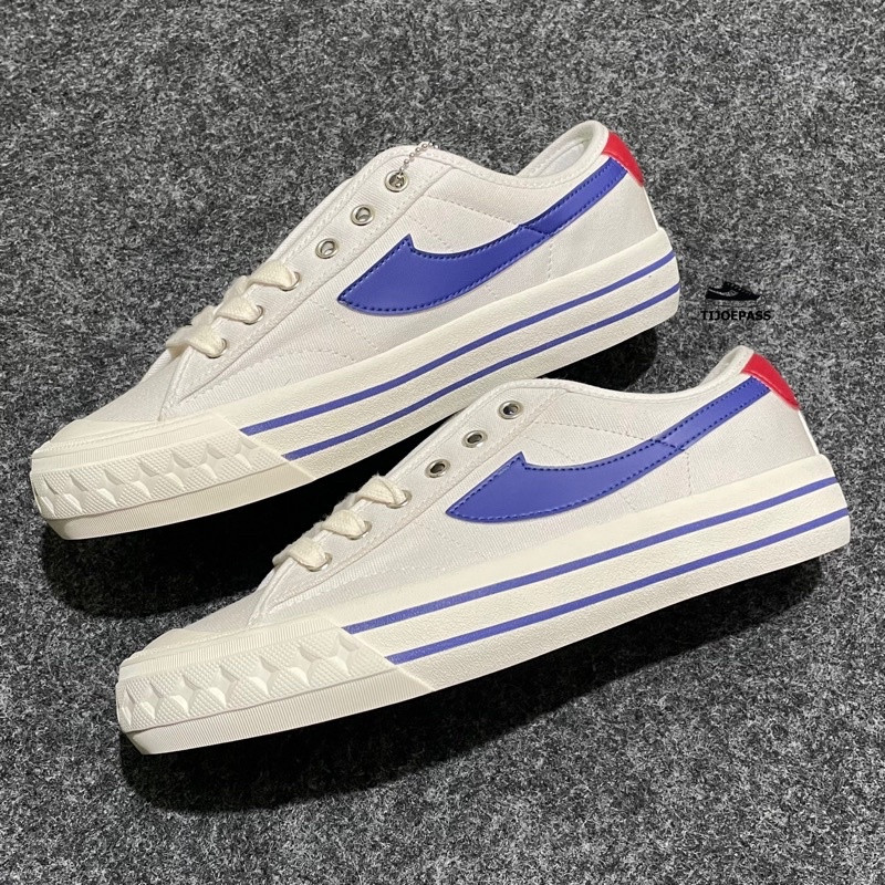 SEPATU COMPASS RETROGRADE WHITE IN BLUE COMPASS PUTIH