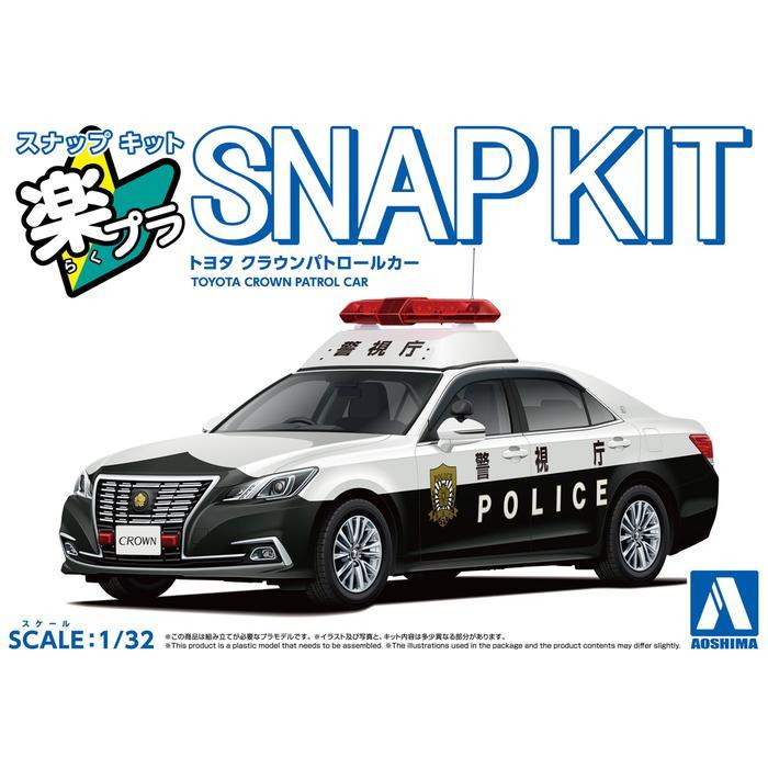 Aoshima The Snap Kit 1:32 Toyota Crown Japan Patrol / Police Car GND48