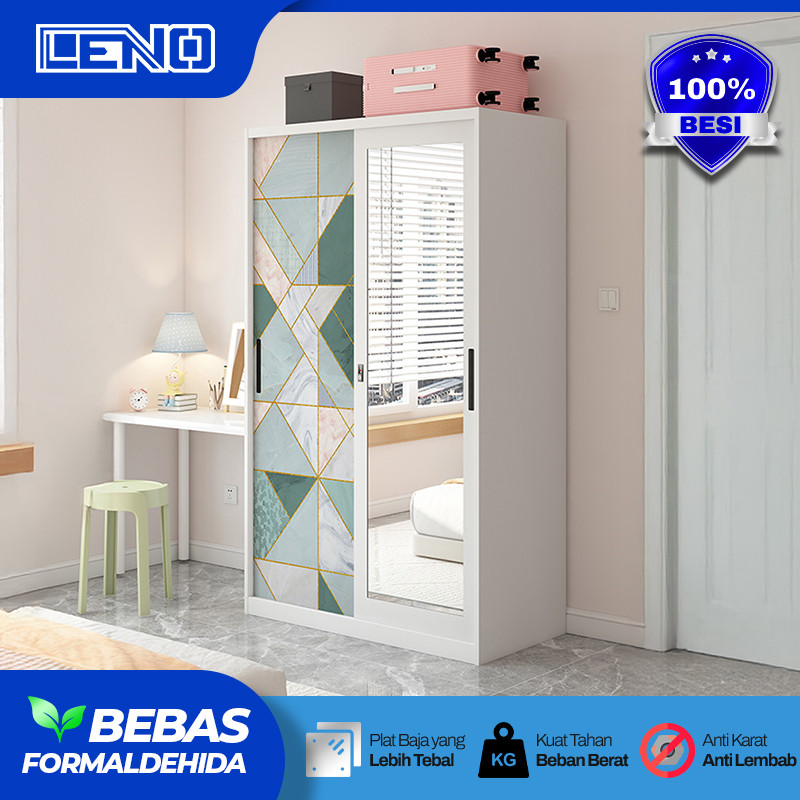 lemari besi sliding 2 pintu lemari besi pakaian lemari aluminium pakaian lemari baju besi sliding