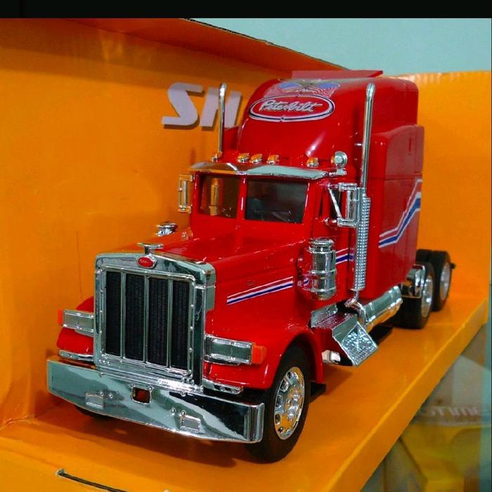 GND48 Diecast Welly Super Haulier Peterbilt 379 Merah Baru Bukan Bekas Komplit
