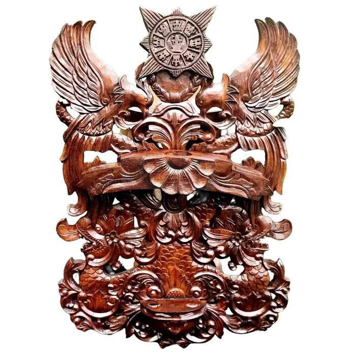 Blawong Pusaka Isi 3 Motif Ukiran Naga Dan Burung Hias Simbol Surya Majapahit