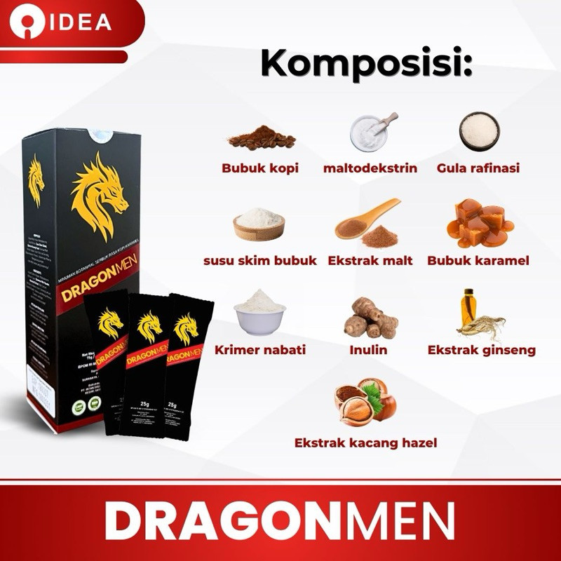 top sale Kopi Stamina Kuat Perkasa Dan Tahan Lama Dragon Men BPOM berkualitas