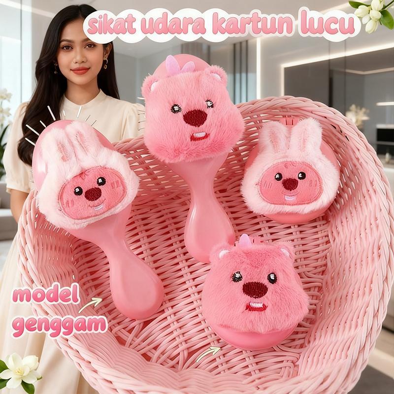 Sikat Rambut Mini Lipat Cermin Massage Anti Kusut Portable untuk Perjalanan Wanita Laris untuk sekol