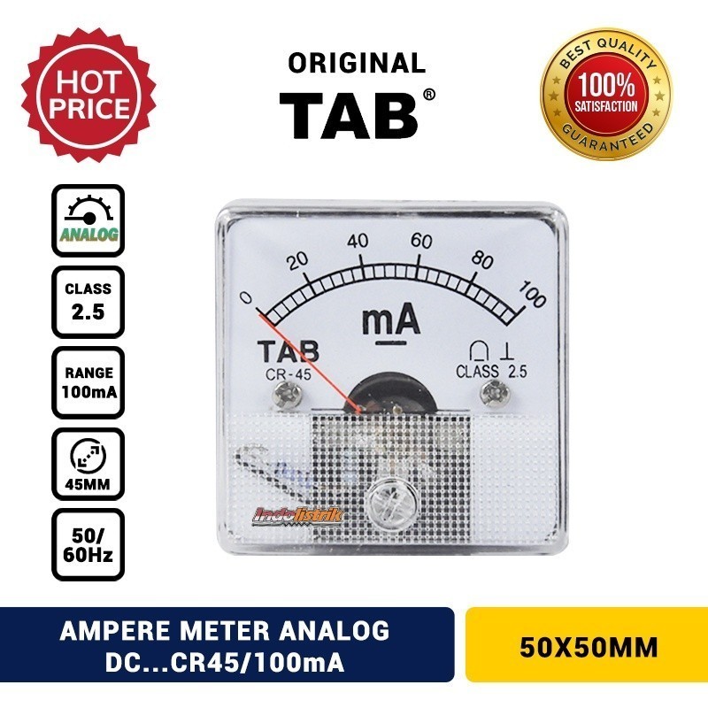 Amperemeter Analog DC Direct CR45 TAB