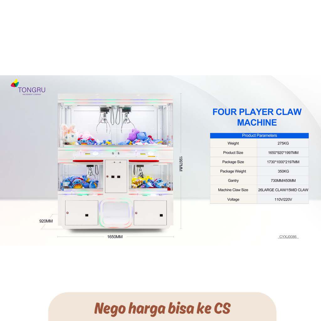 LL TONGRU Factory Wholesale Top Quality Claw Machine Mini 1 Year ranty Arcade Claw Machine Doll Draw