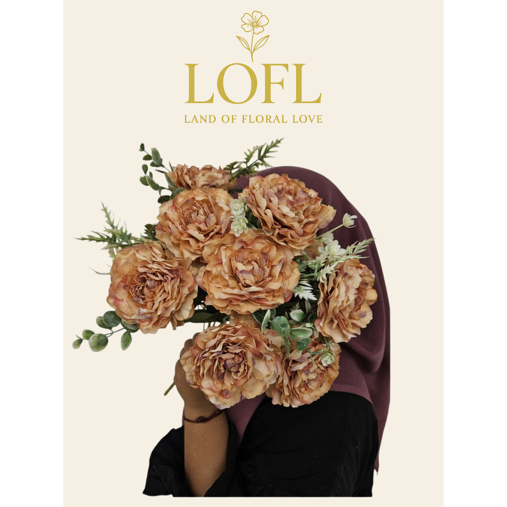 Bunga Bouqet Mawar Hybrid  K5 Artificial Bunga hias plastik dekorasi hiasan pesta pernikahan backdro