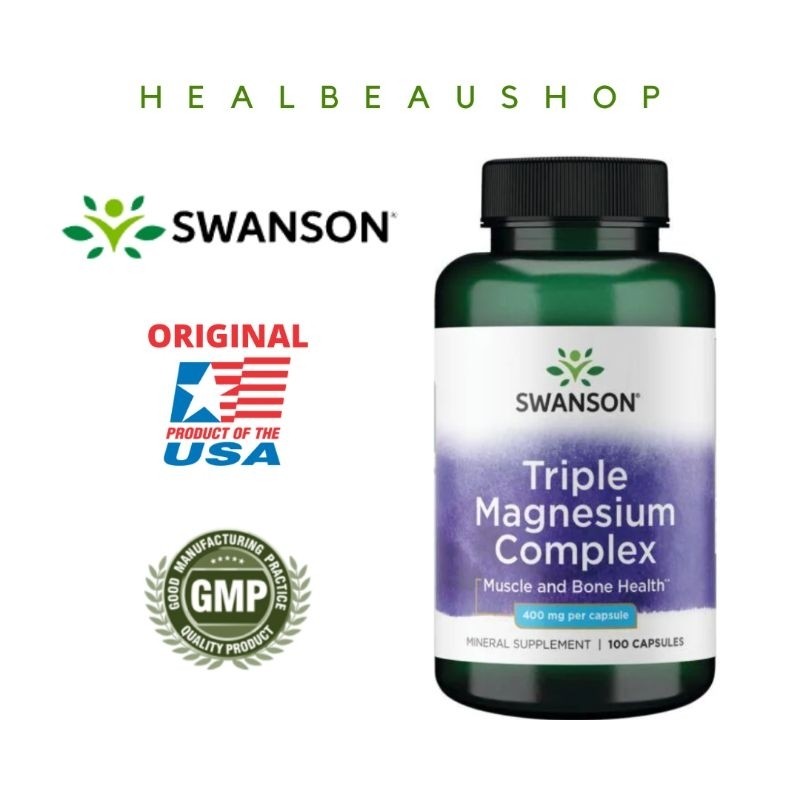 Swanson Triple Magnesium Complex 400mg Original USA