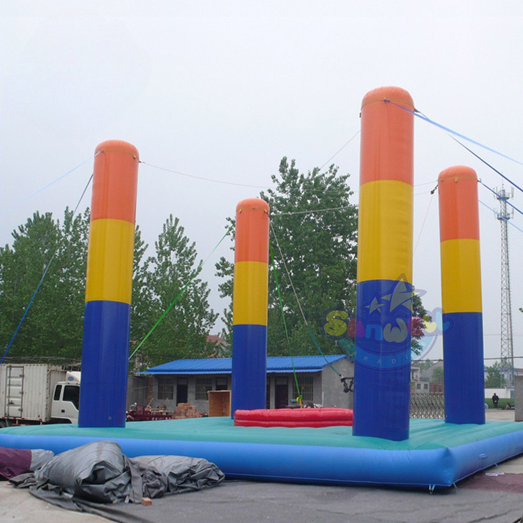 Exciting 4 Pillars Inflatable BungeeInflatable Bungee Trampoline  Bungee Jumping for Kids