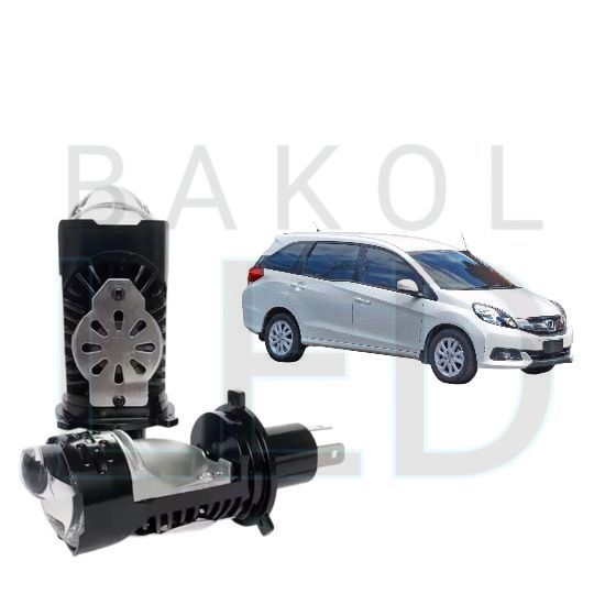 2pcs Lampu Utama LED H4 BiLED Ultra BRIGHT kipas Mobil Honda Mobilio E 2014 2017 BL