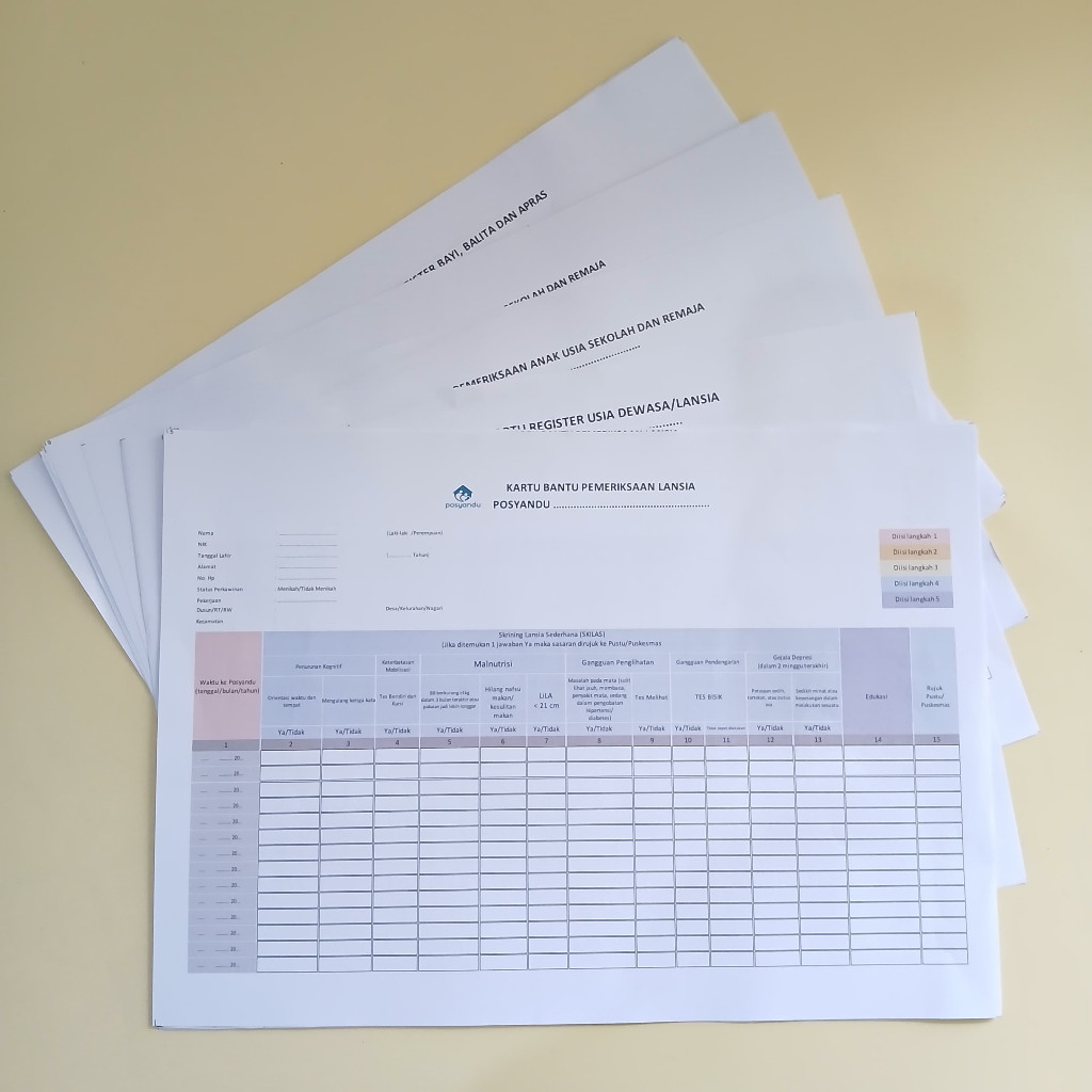 Kartu Bantu Pemeriksaan ILP - Formulir ILP - ILP Posyandu - Kertas ILP Posyandu