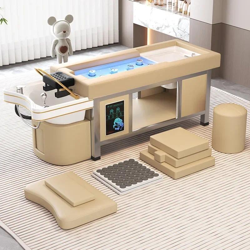 2025 Factory Multifunctional Massage Shampoo Bed Head Spa Moxibustion Foot Bath Shampoo Bed