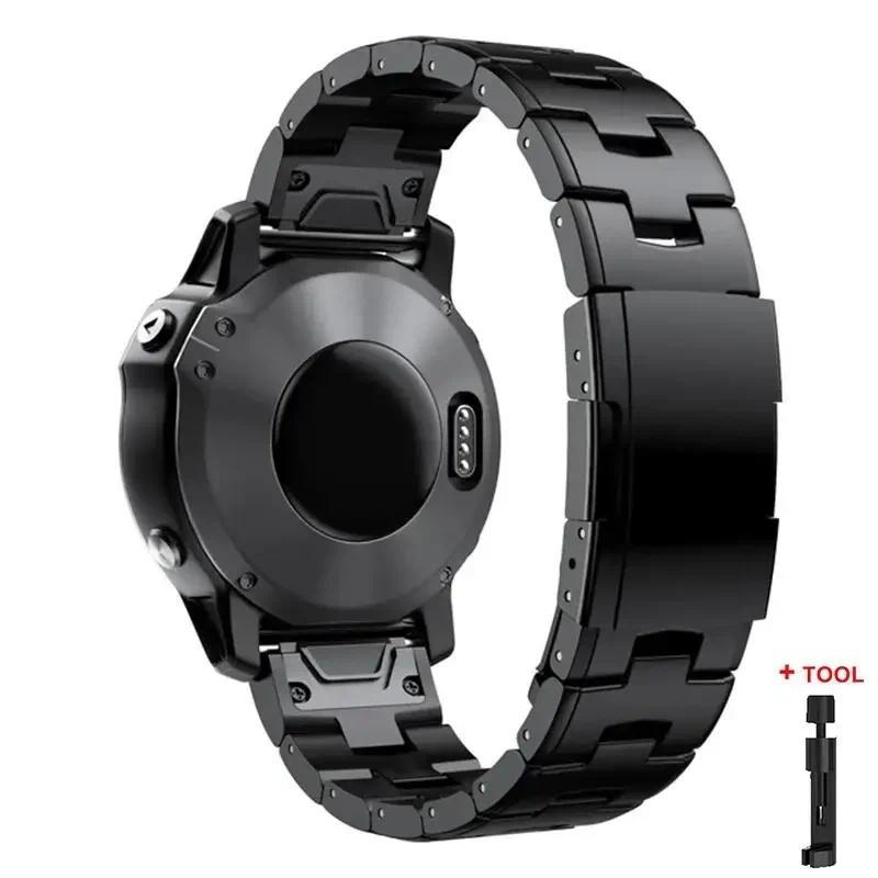 26mm 22mm Quickfit Titanium Strap For Garmin Fenix 8 43/6/6XPro/7/7X/5X/5XPlus/ Metal Release Wat Ba